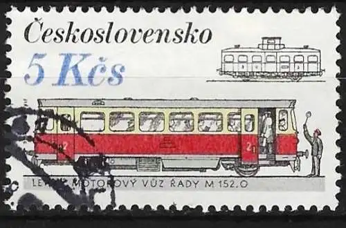 Tschechoslowakei 1986 - Mi 2884 - YT 2696 - Elektrolokomotive und Waggon