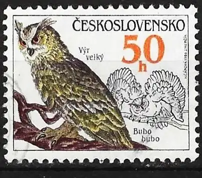 Tschechoslowakei 1986 - Mi 2875 - YT 2688 - Vogel : Bubo-bubo