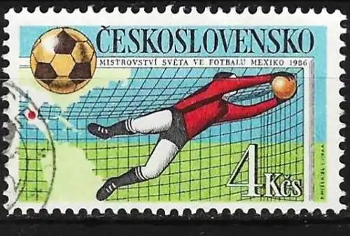 Tschechoslowakei 1986 - Mi 2862 - YT 2676 - FIFA-Weltmeisterschaft in Mexiko