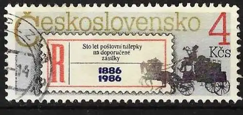 Tschechoslowakei 1986 - Mi 2872 - YT 2685 - Das Einschreiben