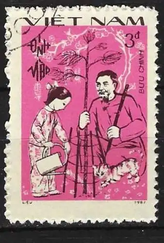 Vietnam 1987 - Mi 1768 - YT 779 A - Neujahr - Einen Baum pflanzen