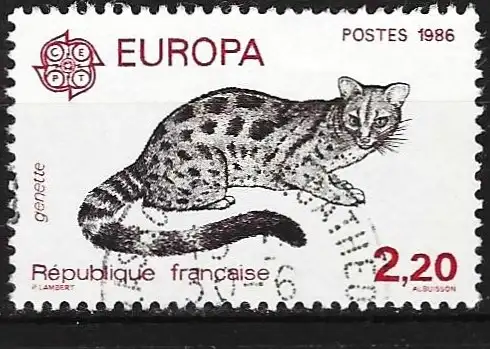 Frankreich 1986 - Mi 2546 - YT 2416 - Europa CEPT - Fauna : auna : Genetta