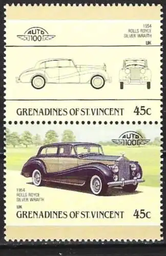 Granadinen von St. Vincent 1986 - Mi 210/11 - Mi 448/49 - YT 450C/D - Auto : Rolls Royce - MNH**