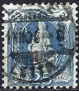 Schweiz 1902 - Mi 67 Db - YT 73 - Helvetia