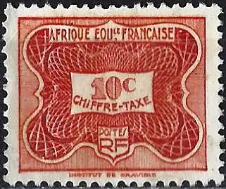 Französisch-Äquatorialafrika 1947 - Mi P 12 - YT T 12 - Diensmarke - MNH**