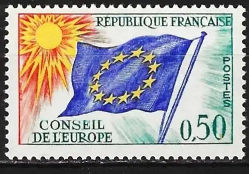 Frankreich 1971 - Mi CE 15 - YT S 33 - Diensmarke : Flagge Europas - MNH**