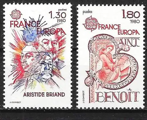 Frankreich 1980 - Mi 2202/03 - YT 2085/86 - Europa CEPT - MNH**