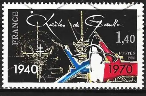Frankreich 1980 - Mi 2228 - YT 2114 - Charles De Gaulle ( 1940-1970 )
