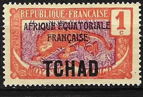 Tschad 1924 - Mi 19 - YT 19 - Leopard - MH*