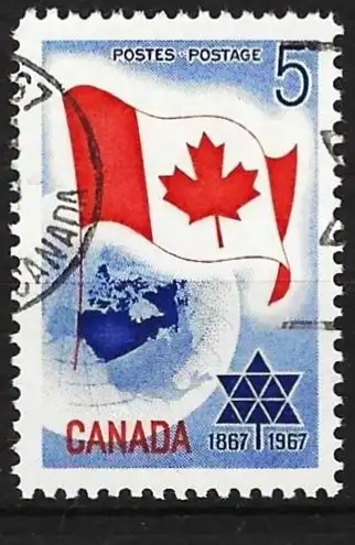 Kanada 1967 - Mi 397x - YT 377 - 100-jähriges Jubiläum der Eidgenossenschaft