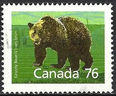 Kanada 1989 - Mi 1120A - YT 1082 - Braunbär  ( Gezackt 14½ x 14 )