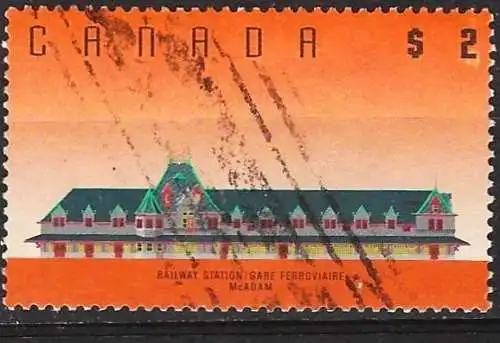 Kanada 1989 - Mi 1133 - YT 1095 - Bahnhof McAdam