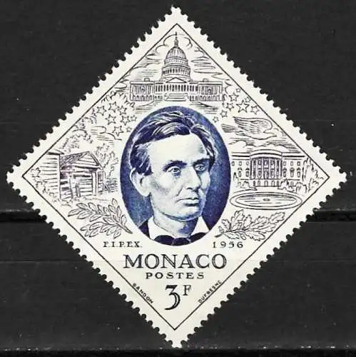 Monaco 1956 - Mi 529 - YT 446 - Abraham Lincoln - MNH**