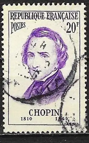 Frankreich 1956 - Mi 1114 - YT 1086 - Frédéric Chopin