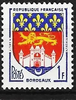 Frankreich 1958 - Mi 1220 - YT 1183 - Wappen von Bordeaux - MNH**