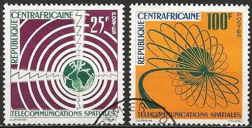 Zentralafrikanisch Rep. 1963 - Mi 37/38 - YT 27/28 - Raumfahrtkommunikation