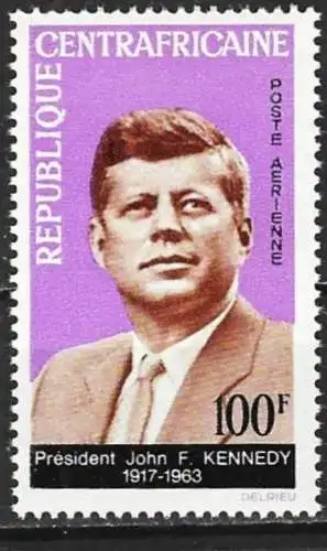 Zentralafrikanisch Rep. 1964 - Mi 63 - YT Pa 26 - J.F. Kennedy - MNH** ( Flugpost )