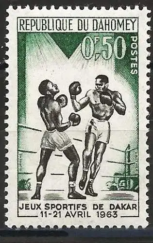 Dahomey 1963 - Mi 213 - YT 192 - Dakar Sportspiele : Boxen - MH*