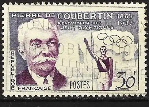 Frankreich 1956 - Mi 1116 - YT 1088 - Pierre de Coubertin 