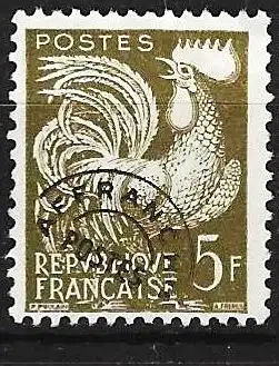 Frankreich 1957 - Mi 1150 - YT Po 107 - Gallischer Hahn - MNG ( Vorgestempelt )
