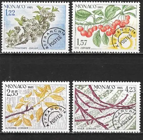 Monaco 1985 - Mi 1673 bis 1676 - YT Po 86 bis Po 89 - Der Kirschbaum - MNH** ( Komplette serie )