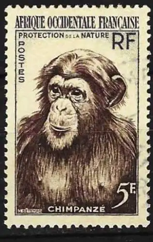 Französisch-Westafrika (AOF) 1955 - Mi 71 - YT 51 - Affe : Schimpanse