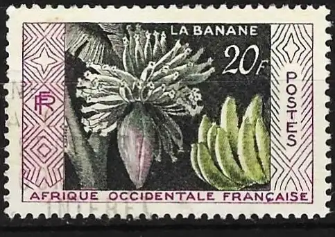 Französisch-Westafrika (AOF) 1958 - Mi 94 - YT 67 - Obst : Bananen