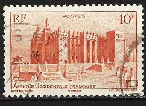 Französisch-Westafrika (AOF) 1947 - Mi 49 - YT 67 - Moschee Djenné