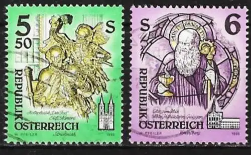Frankreich 1993  - Mi 2094 und 2108 - YT 1924 und 1937 - Klöster und Abteien