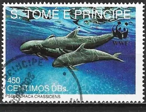 St. Thomas und Prince 1992 - Mi 1305 - YT 1082 - WWF - Meeressäuger : Orca