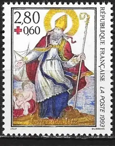 Frankreich 1994 - Mi 2998 C - YT 2853a - Rotes Kreuz - MNH**  ( a = gezackt 13½ x 13 )