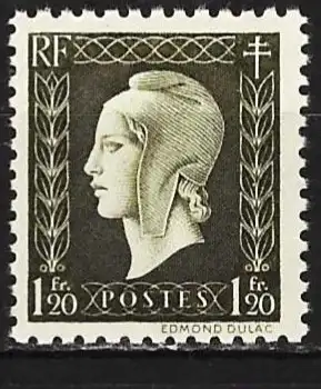 Frankreich 1949 - Mi 717 - YT 690  - Marianne von Dulac- MNH**