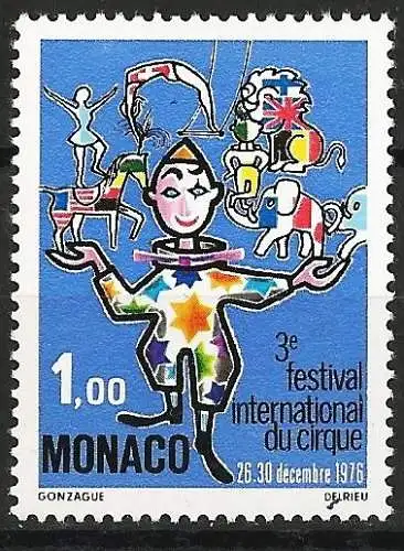 Monaco 1976 - Mi 1250 - YT 1078 - Der Zircus von Monte Carlo - MH*
