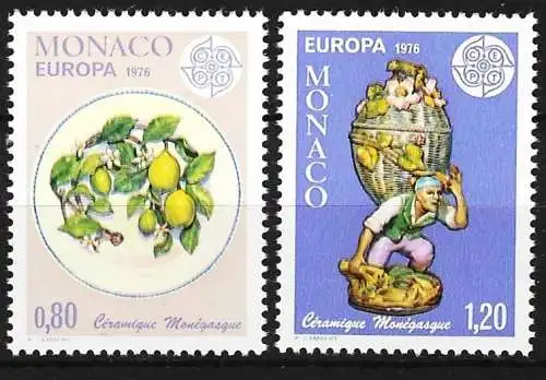 Monaco 1976 - Mi 1230 und 1231 - YT 1062 und 1063 - Europa CEPT - MNH**