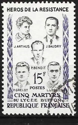Frankreich 1959 - Mi 1243 - YT 1198 - Helden des Widerstands 