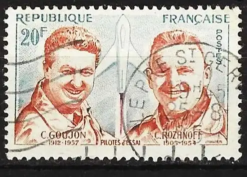 Frankreich 1959 - Mi 1257 - YT 1213 - Flieger Goujon und Rozanoff