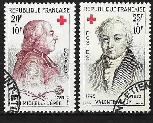 Frankreich 1959 - Mi 1270 und 1271 - YT 1226 und 1227  - Fur die Rotes Kreuz