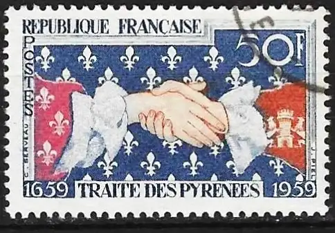 Frankreich 1959 - Mi 1265 - YT 1223 - Der Pyrenäenvertrag