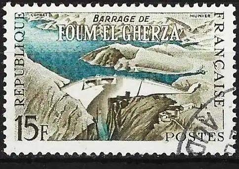 Frankreich 1959 - Mi 1247 - YT 1203 - Staudamm von  Foum el Gherza