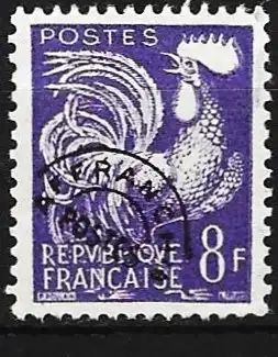 Frankreich 1959 - Mi 1229 - YT Po 109 - Vorausentwertungen : Gallischer Hahn - MNG