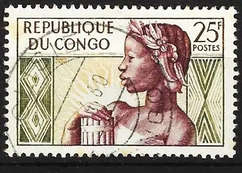 Kongo (Braz) 1959 - Mi 1 - YT 135 - Jahrestag der Gründung der Republik