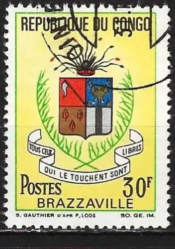 Kongo (Braz) 1967 - Mi 138 - YT 214 - Wappen von Brazzaville
