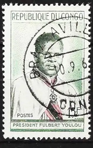 Kongo (Braz) 1960 - Mi 4 - YT 137 - Präsident Fulbert Youlou