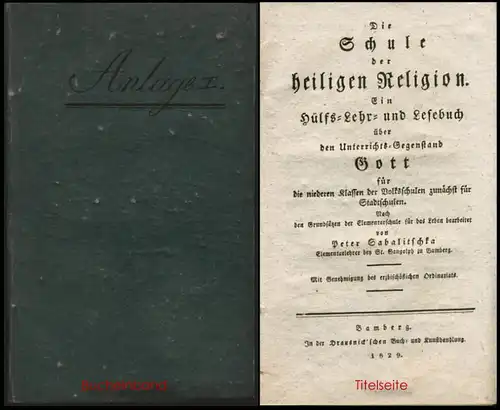 Schulgeschichtliche Rarität: Lesebuch für die Volksschulen aus dem Jahr 1829