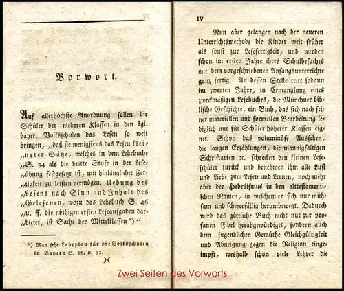 Schulgeschichtliche Rarität: Lesebuch für die Volksschulen aus dem Jahr 1829