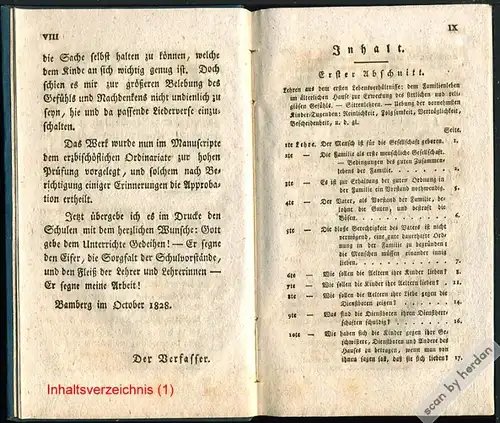 Schulgeschichtliche Rarität: Lesebuch für die Volksschulen aus dem Jahr 1829