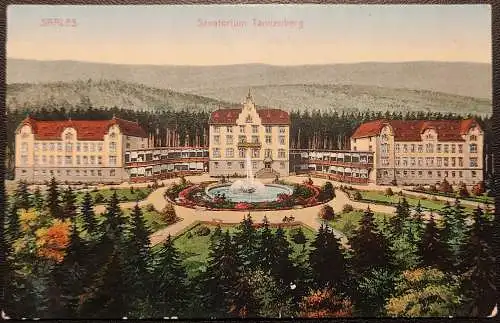 [Echtfotokarte farbig] Saales (Saal) in Frankreich, Sanatorium Tannenberg - Feldpostkarte. 
