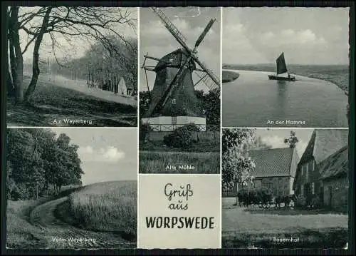 AK Worpswede in Niedersachsen Windmühle Windmill uvm.