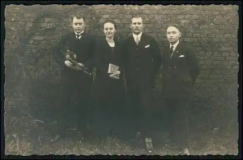 Foto AK junger Mann mit Geige Stradivari Violine ? 1926