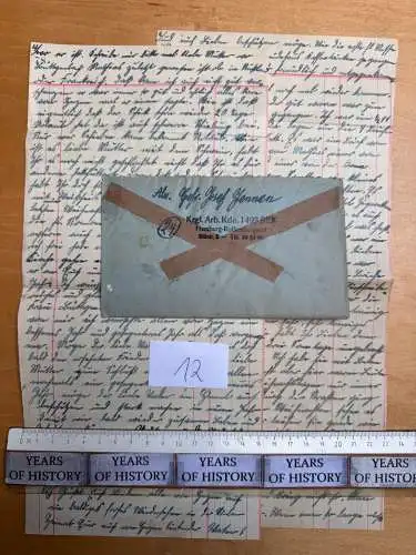 Nr.12 Feldpostbrief + Inhalt - Stammlager Stalag Hamburg-Rothenburgsort 12. 1944